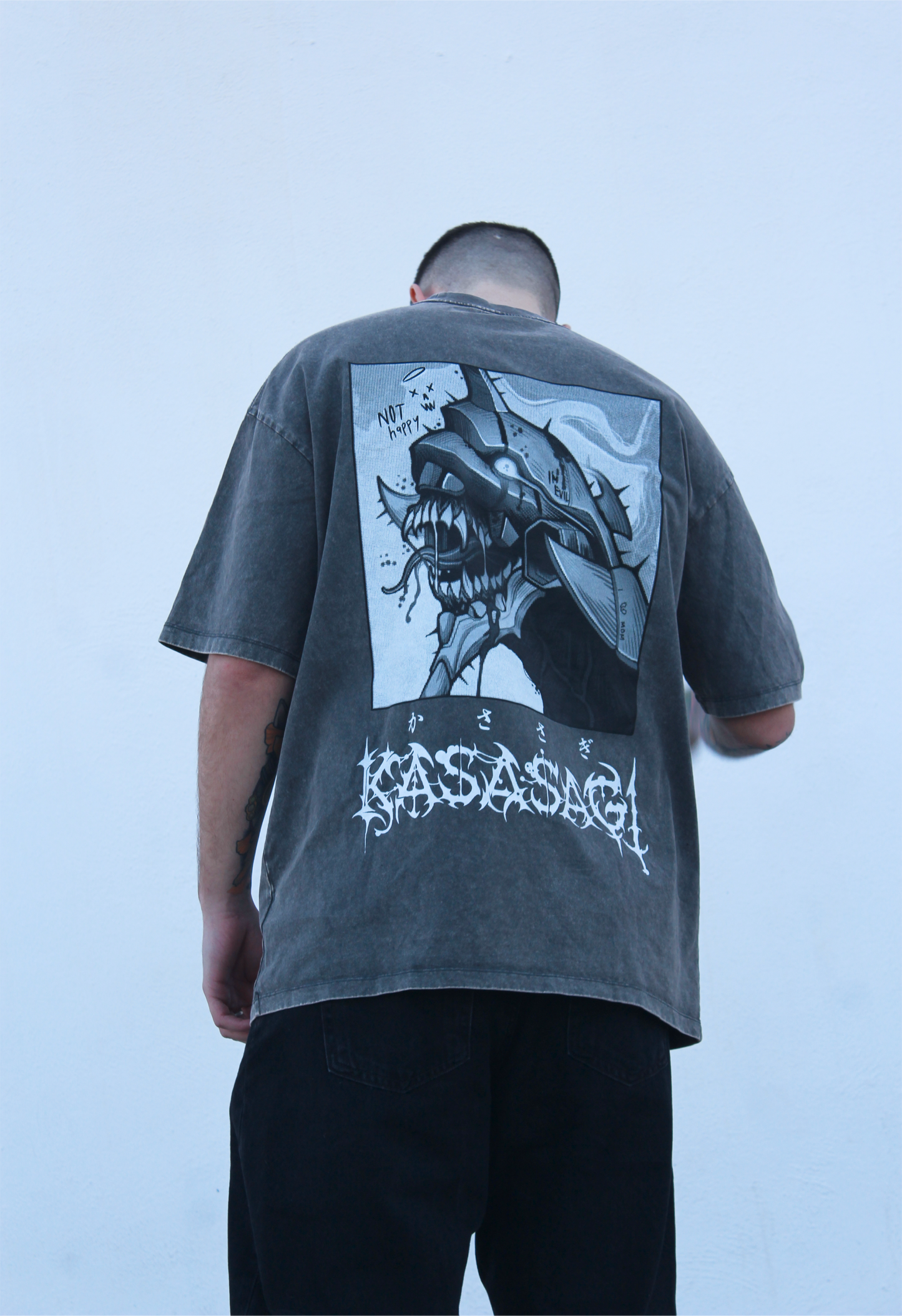 EVA – Oversized T-Shirt Washed Dark Grey