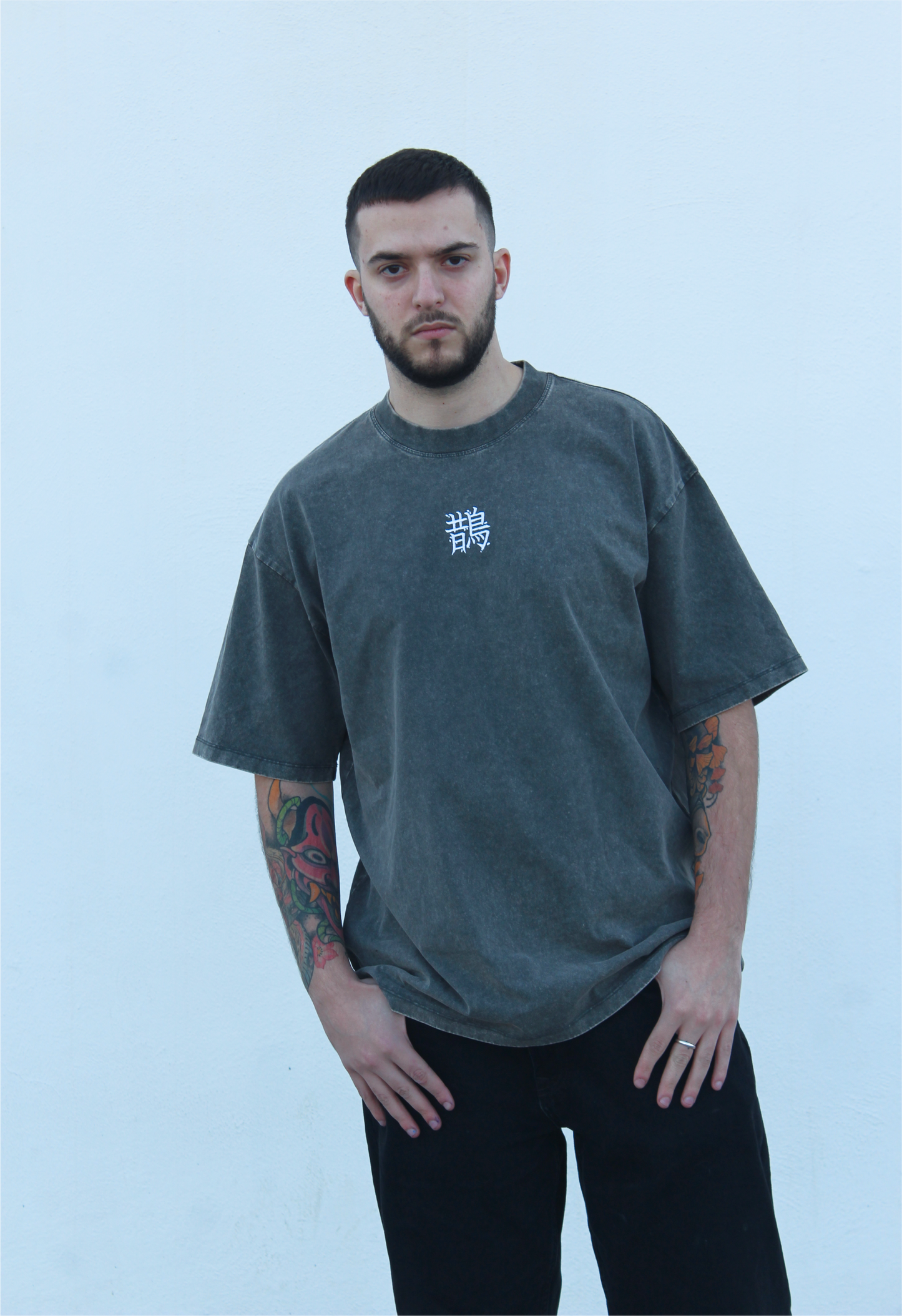 EVA – Oversized T-Shirt Washed Dark Grey