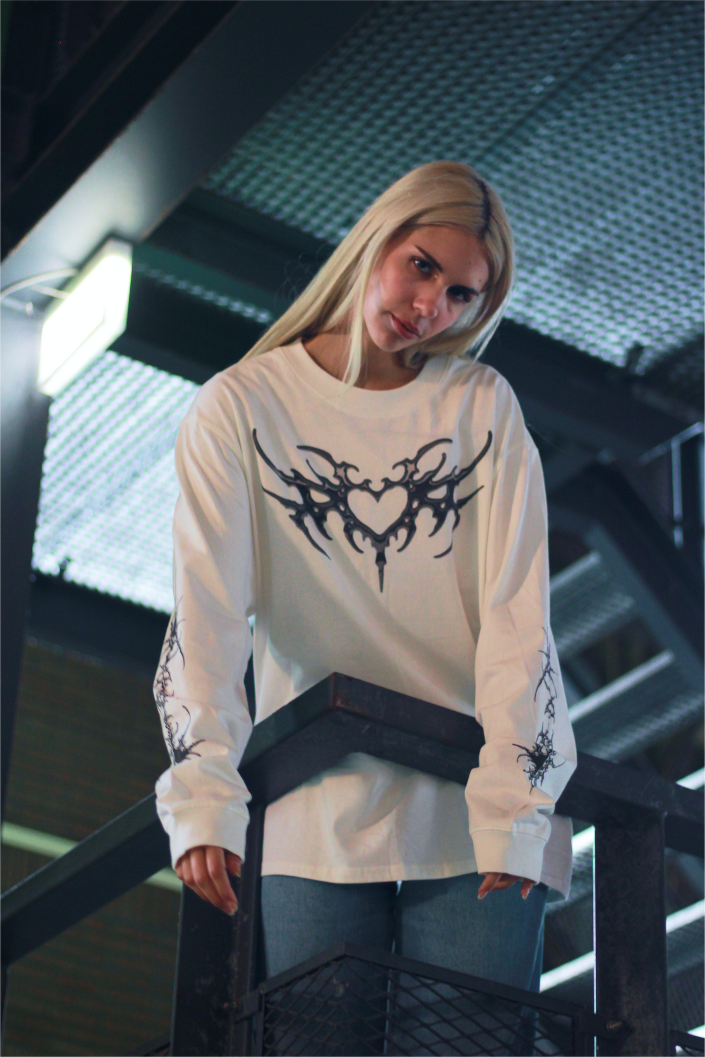 Chrome Sigils – Oversized Longsleeve White